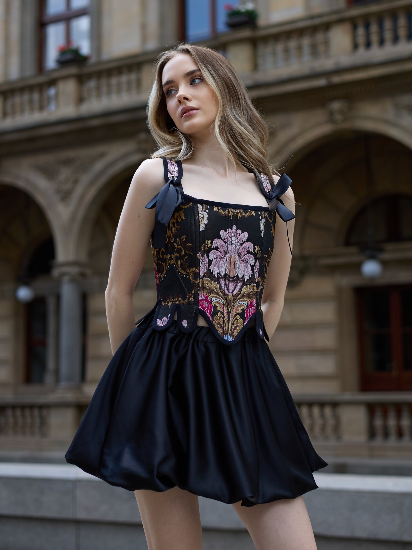 The Lily Corset & Onyx Mini Skirt