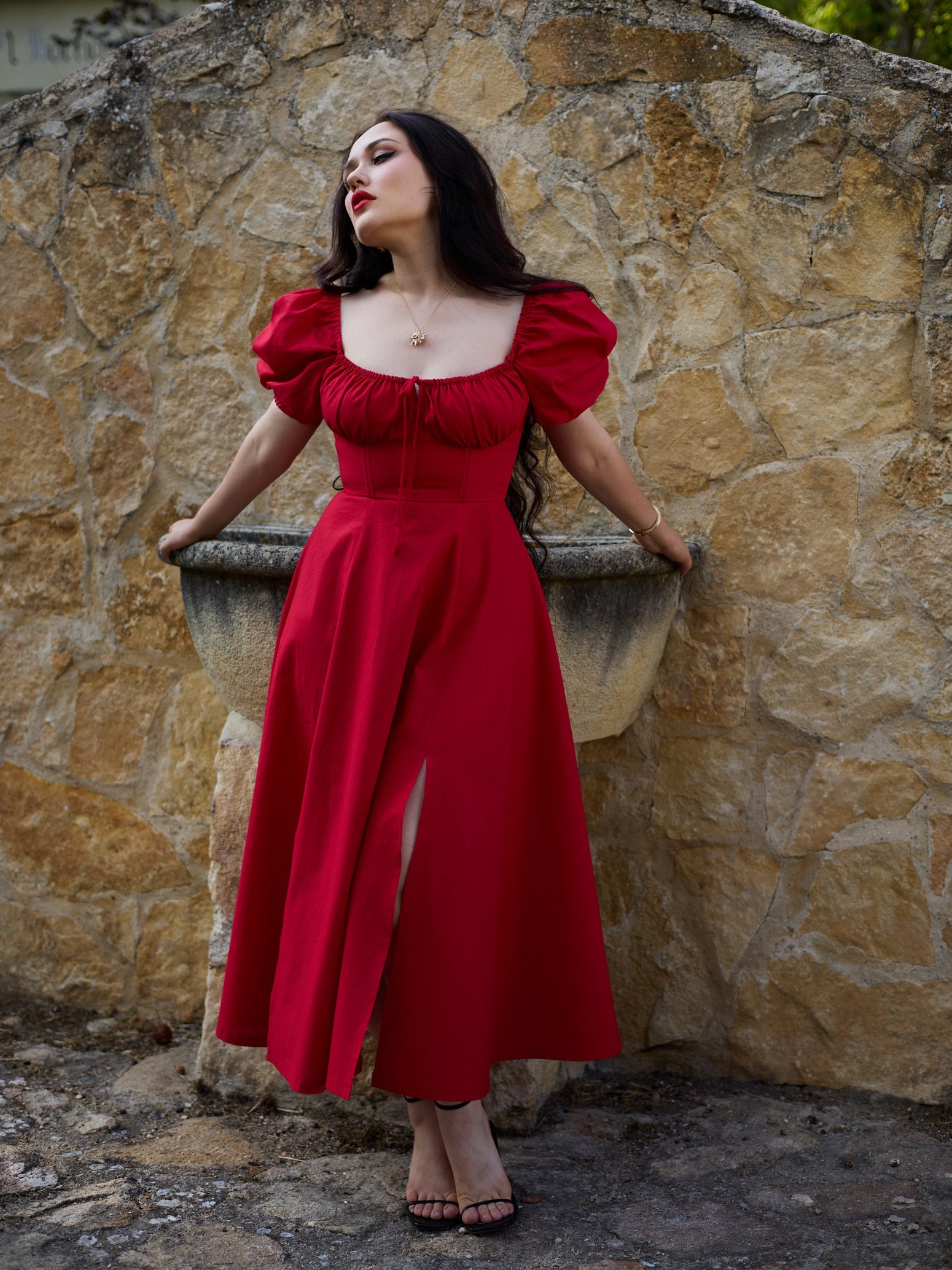 The Eva Dress in Red M The Eva Dress in Red M